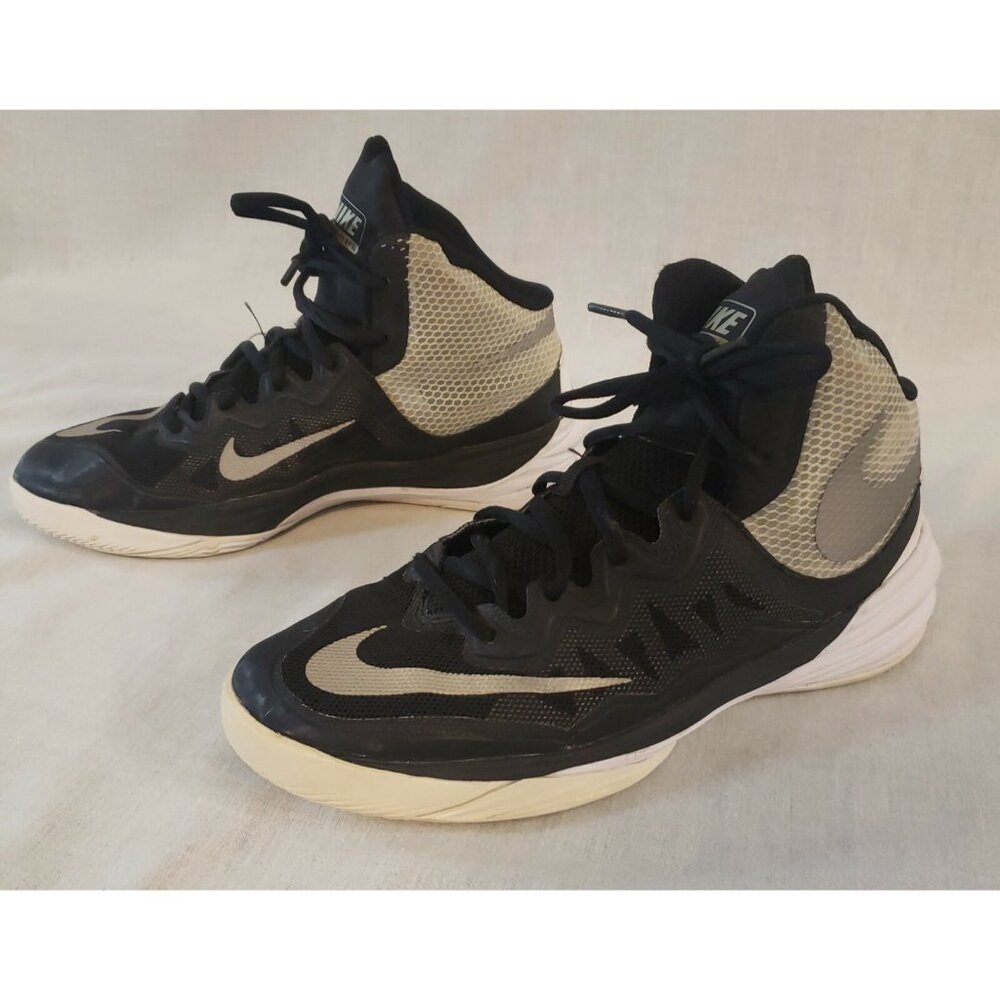 Nike Prime Hype DF II Men's High Top Basketball Shoes SZ 6 Black/white Sporty